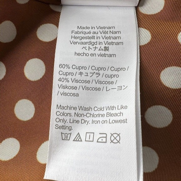 J. Crew Brown White Polka Dot Gwen Sleeveless Cupro Slip Dress Plus Size 18 NWT - Picture 9 of 14
